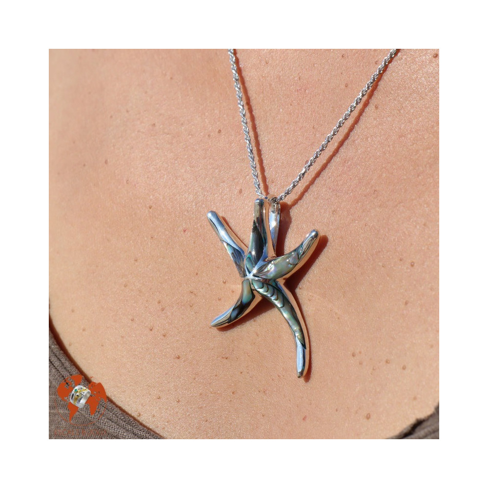 bijoux etoile de mer argent