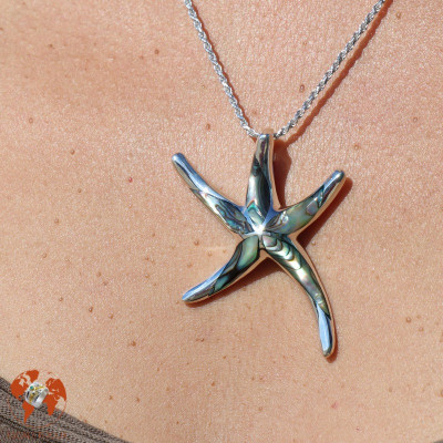 pendentif étoile de mer argent
