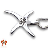 pendentif étoile de mer argent et nacre