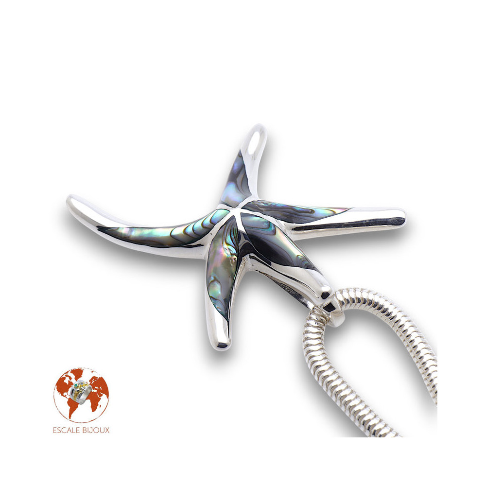 etoile de mer pendentif argent