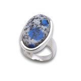 bague en argent et k2