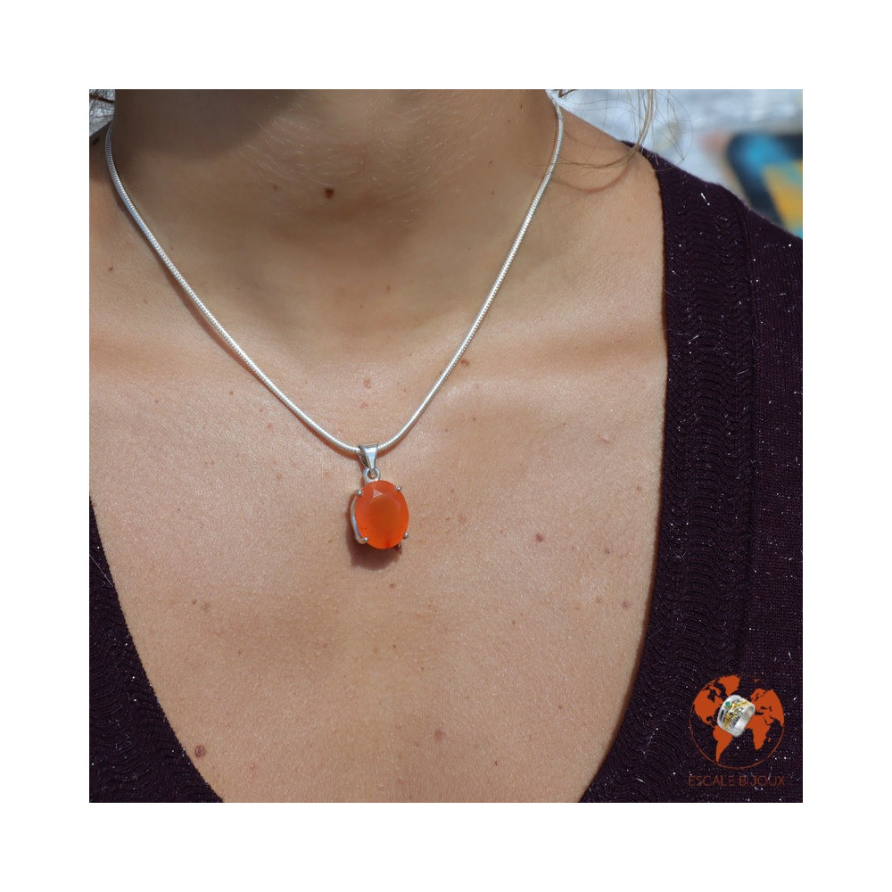 pendentif cornaline