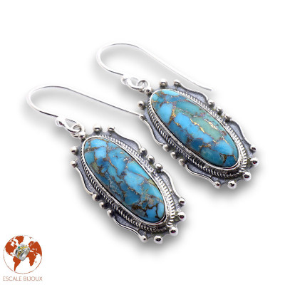 turquoise boucle d oreille