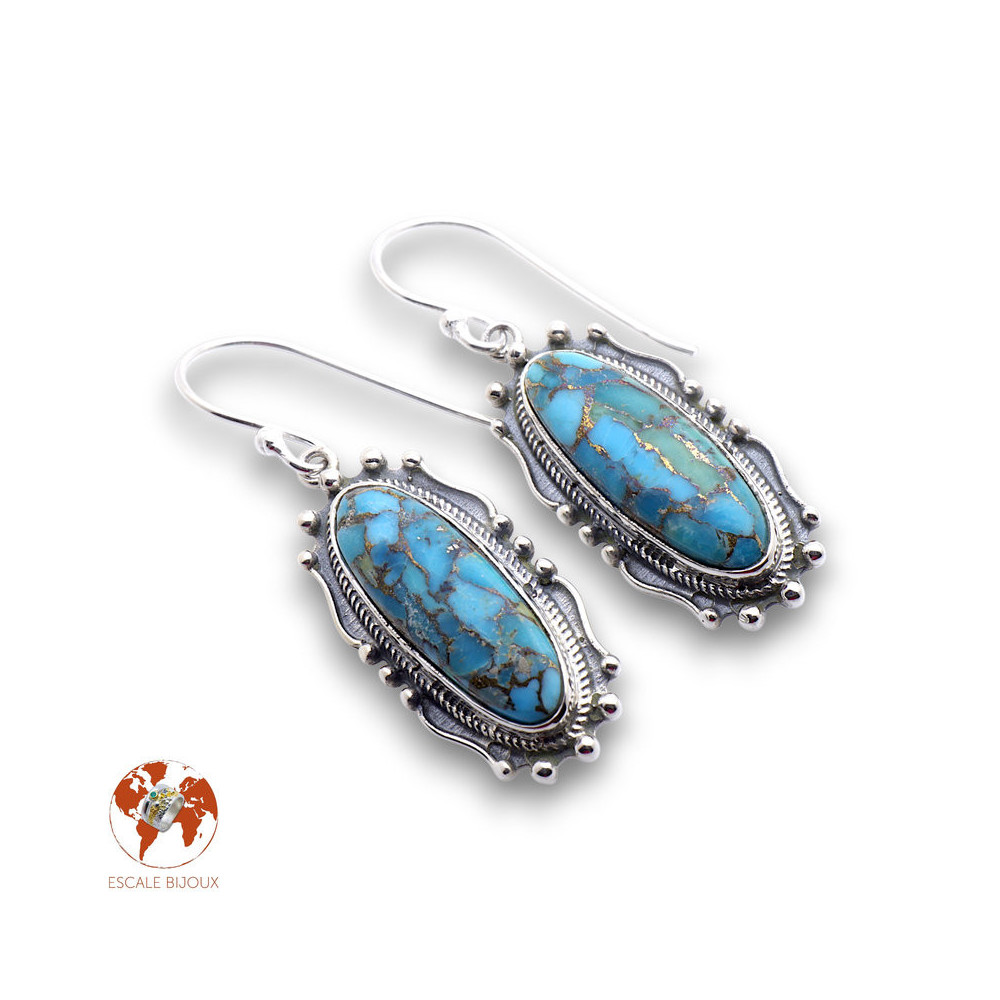 turquoise boucle d oreille