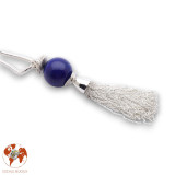 pendentif pompon argent