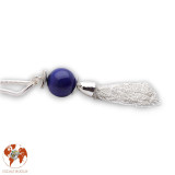 pendentif pompon argent lapis lazuli