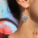 boucles d'oreilles pendantes lapis lazuli