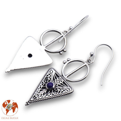 boucles d'oreilles lapis lazuli