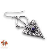 boucles d'oreilles lapis lazuli argent