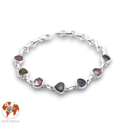 bracelet argent tourmaline