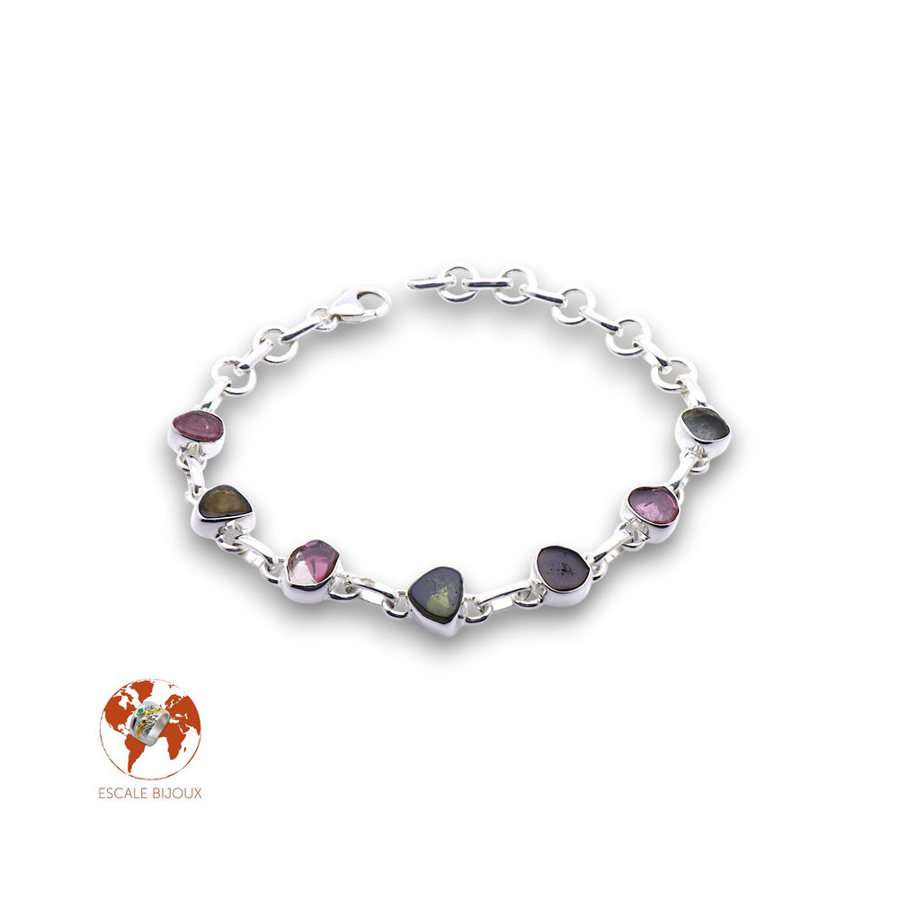 bracelet argent tourmaline