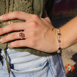 tourmaline rose bague