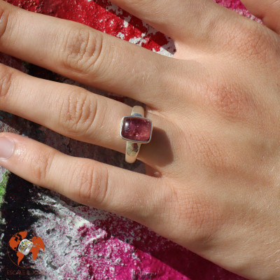 tourmaline bague argent