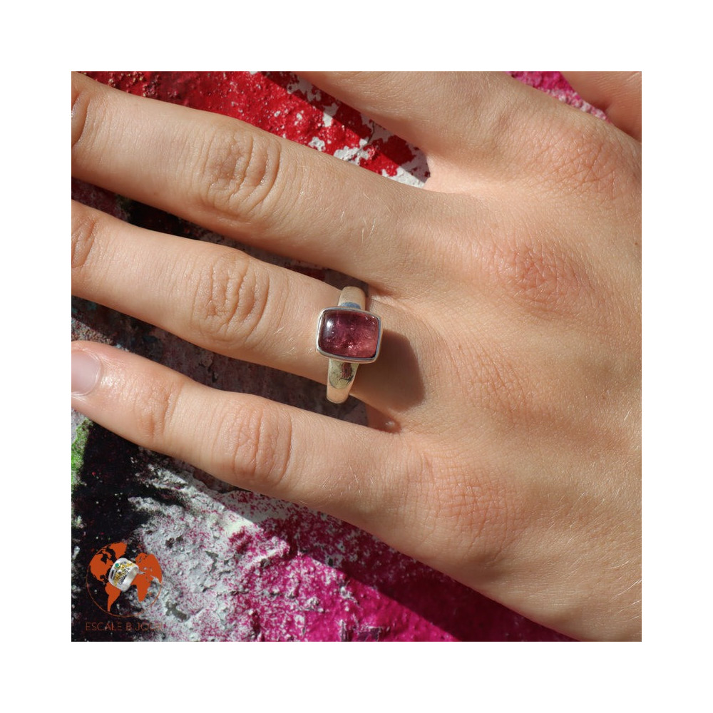 tourmaline bague argent