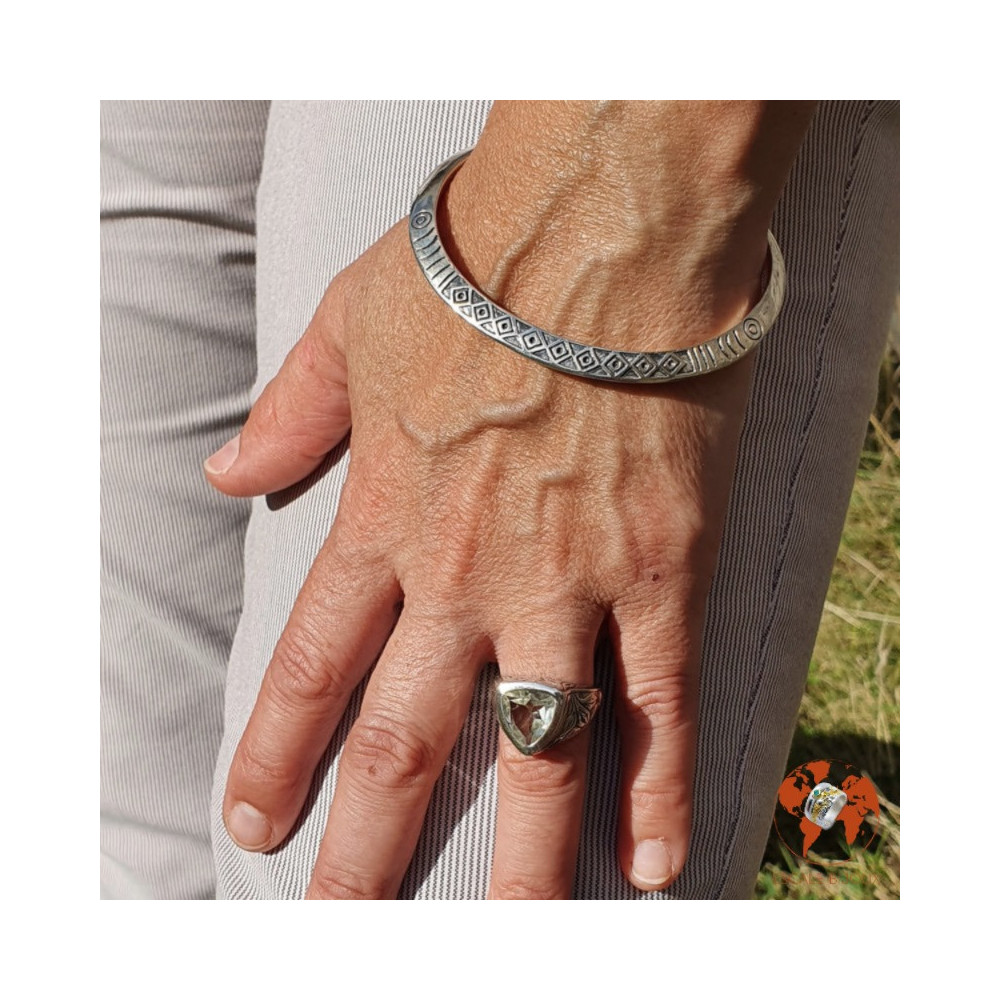 jonc argent ouvert