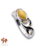 bague ambre véritable