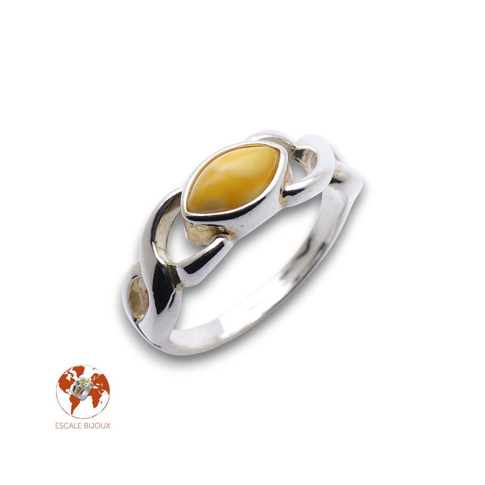 ambre jaune bague