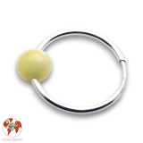boucles d'oreilles créoles argent et ambre femme