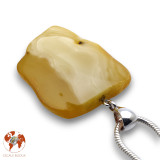 pendentif ambre et argent