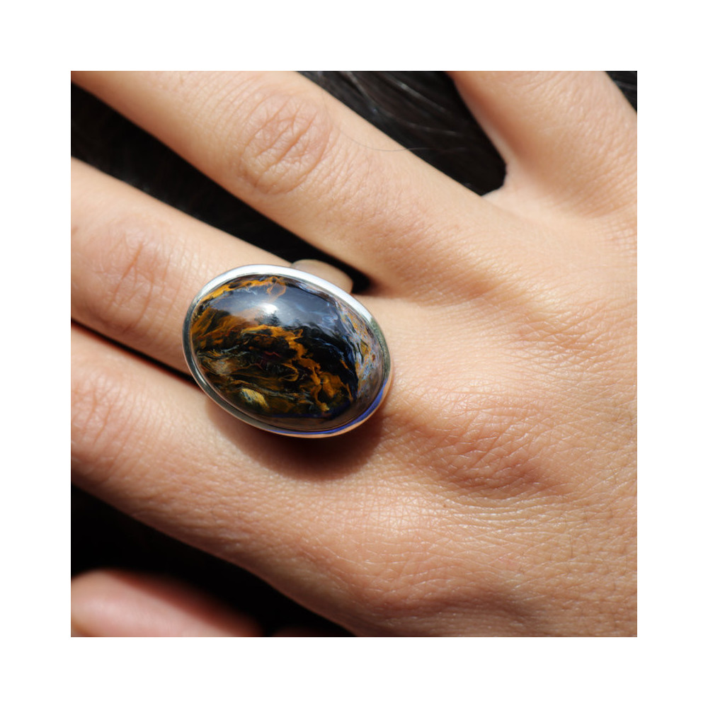 bague pietersite argent femme