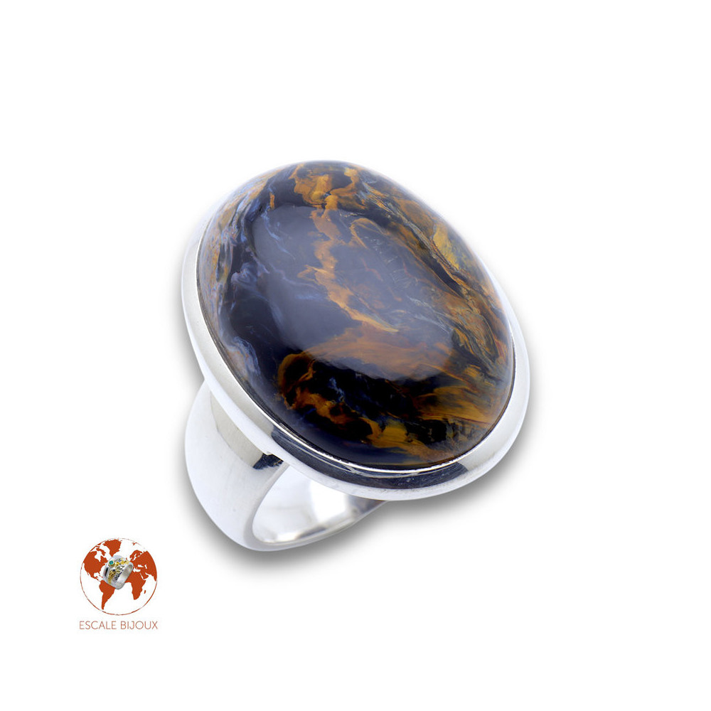 bague argent pietersite