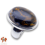 bague argent avec pietersite