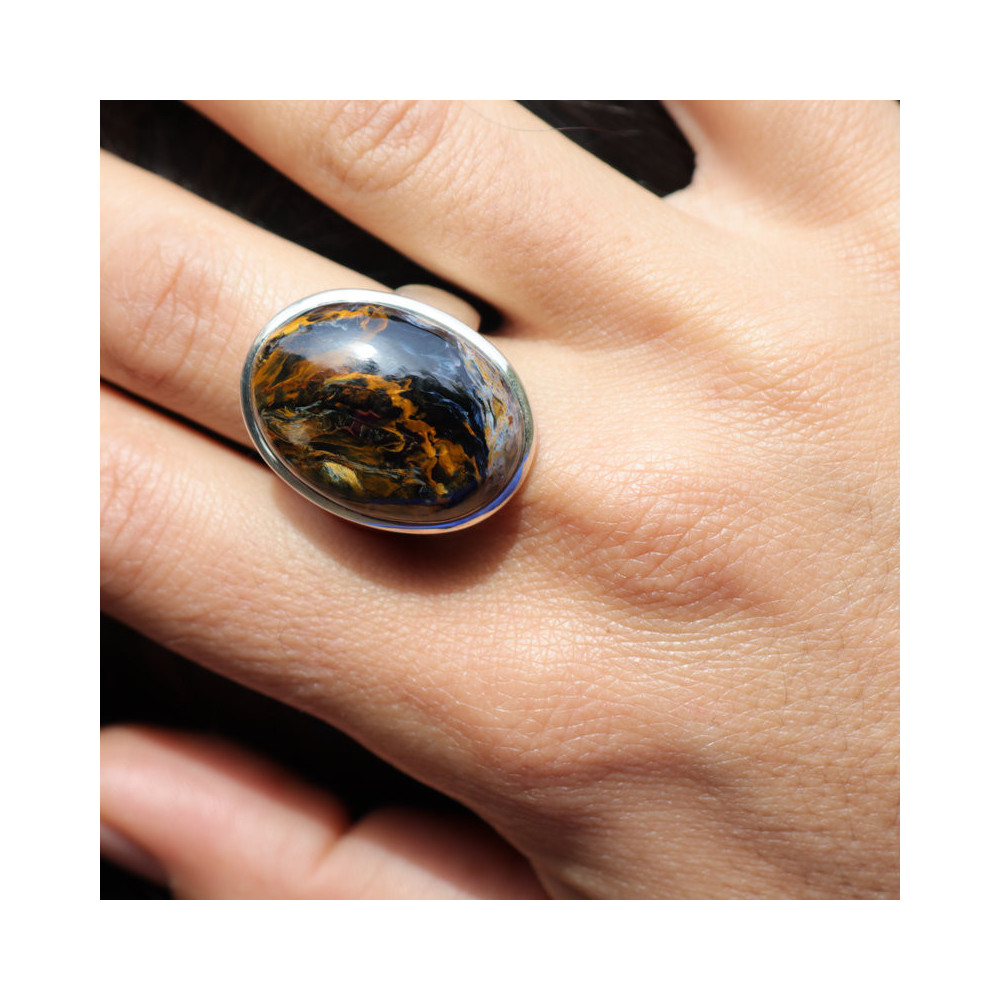 bague pietersite argent