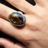 bague pietersite argent
