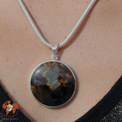 pendentif argent pietersite