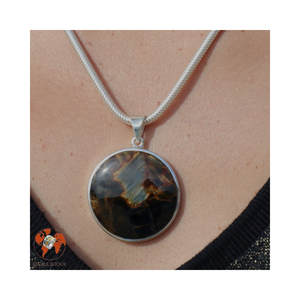 pendentif argent pietersite