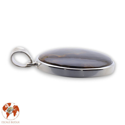 pendentif argent avec pietersite