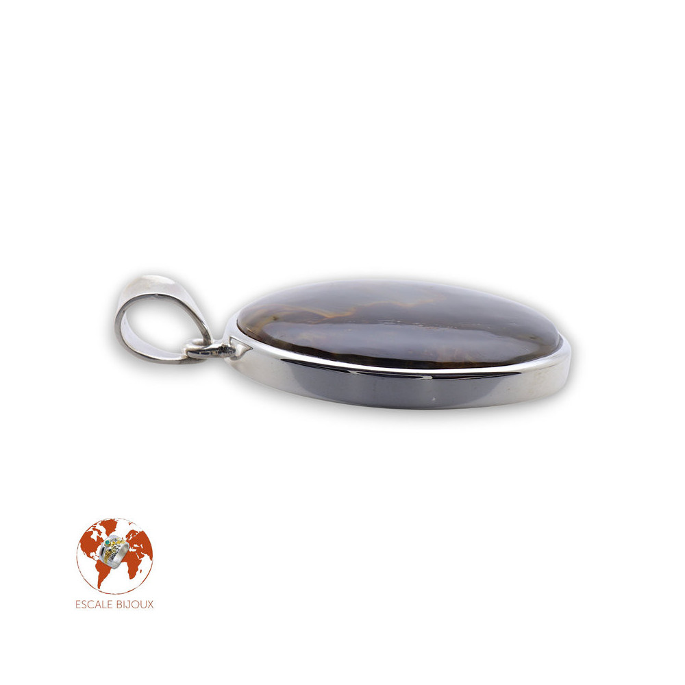 pendentif argent avec pietersite