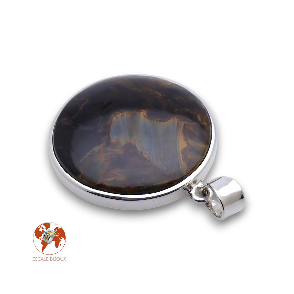 pendentif pietersite argent homme