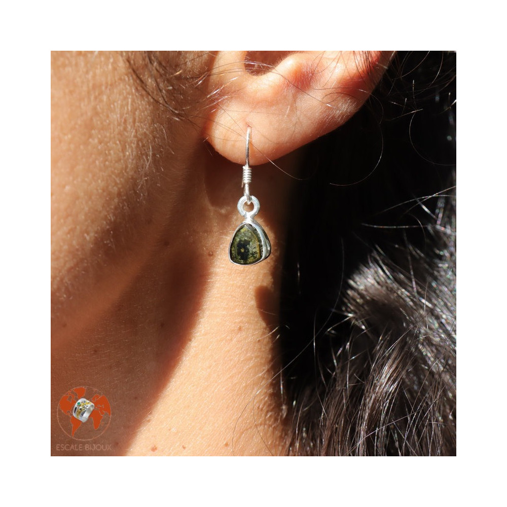 boucles d oreilles pendantes tourmaline