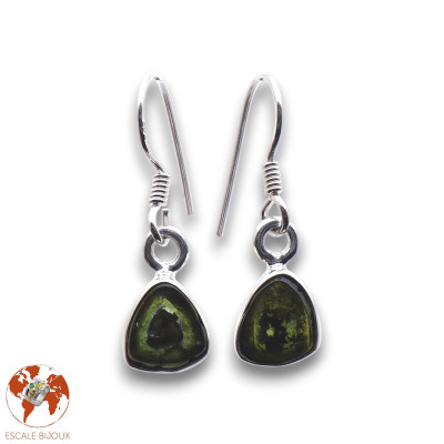 boucles d oreilles tourmaline argent