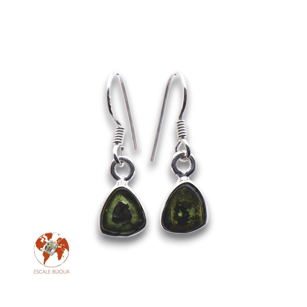 boucles d oreilles tourmaline argent