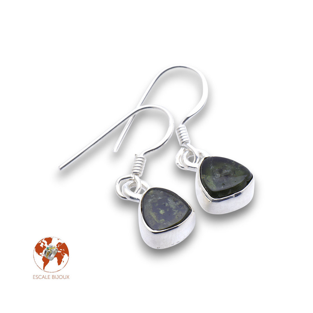 boucles d oreilles tourmaline verte