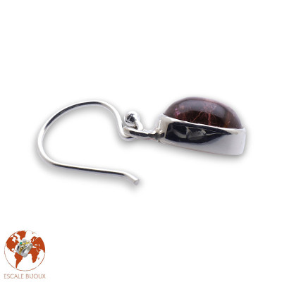 tourmaline rose boucle d oreille
