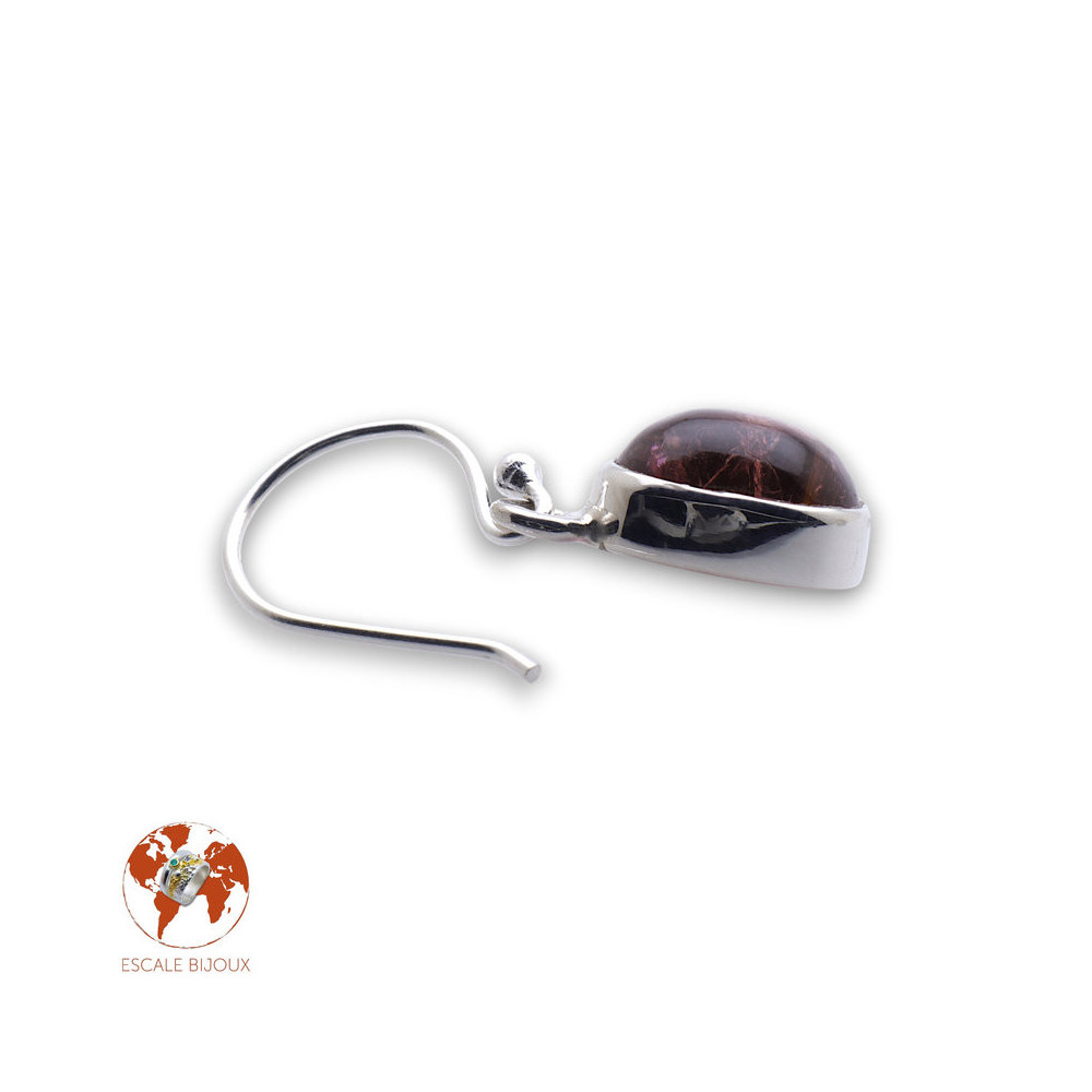 tourmaline rose boucle d oreille