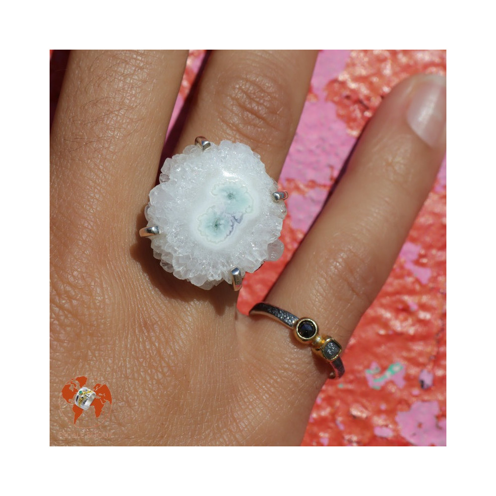 quartz solaire bague argent 925