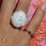 quartz solaire bague argent 925