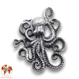 pendentif pieuvre argent