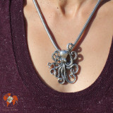 pendentif poulpe argent