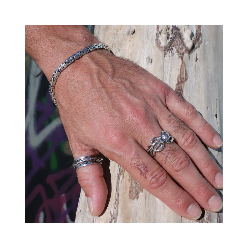 bague poulpe homme