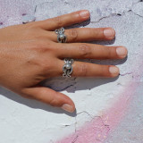 bague pieuvre argent femme