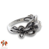 bague poulpe argent