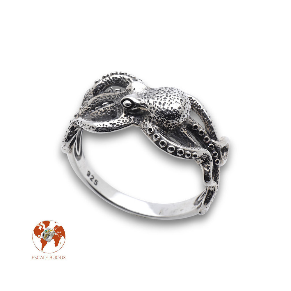 bague pieuvre homme