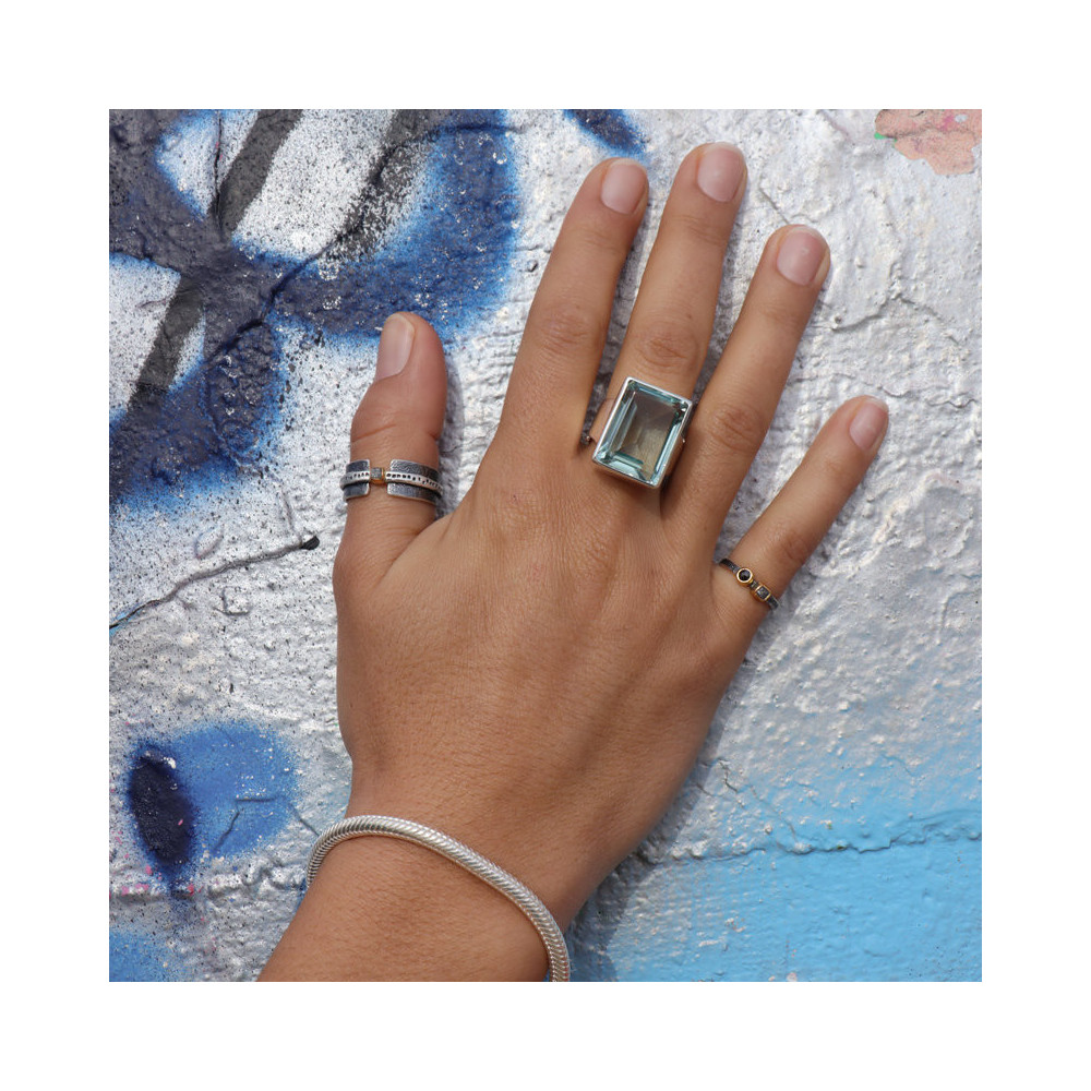 bague obsidienne bijou