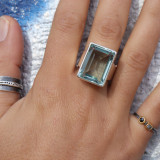 bague obsidienne bleue