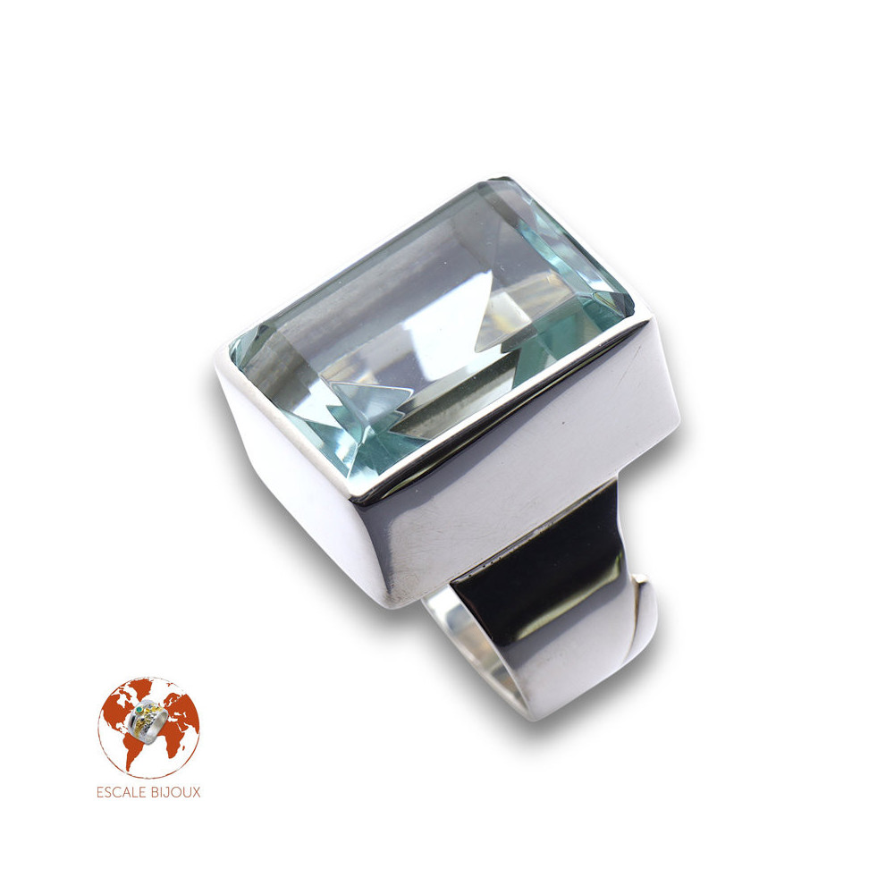 obsidienne bleue bague
